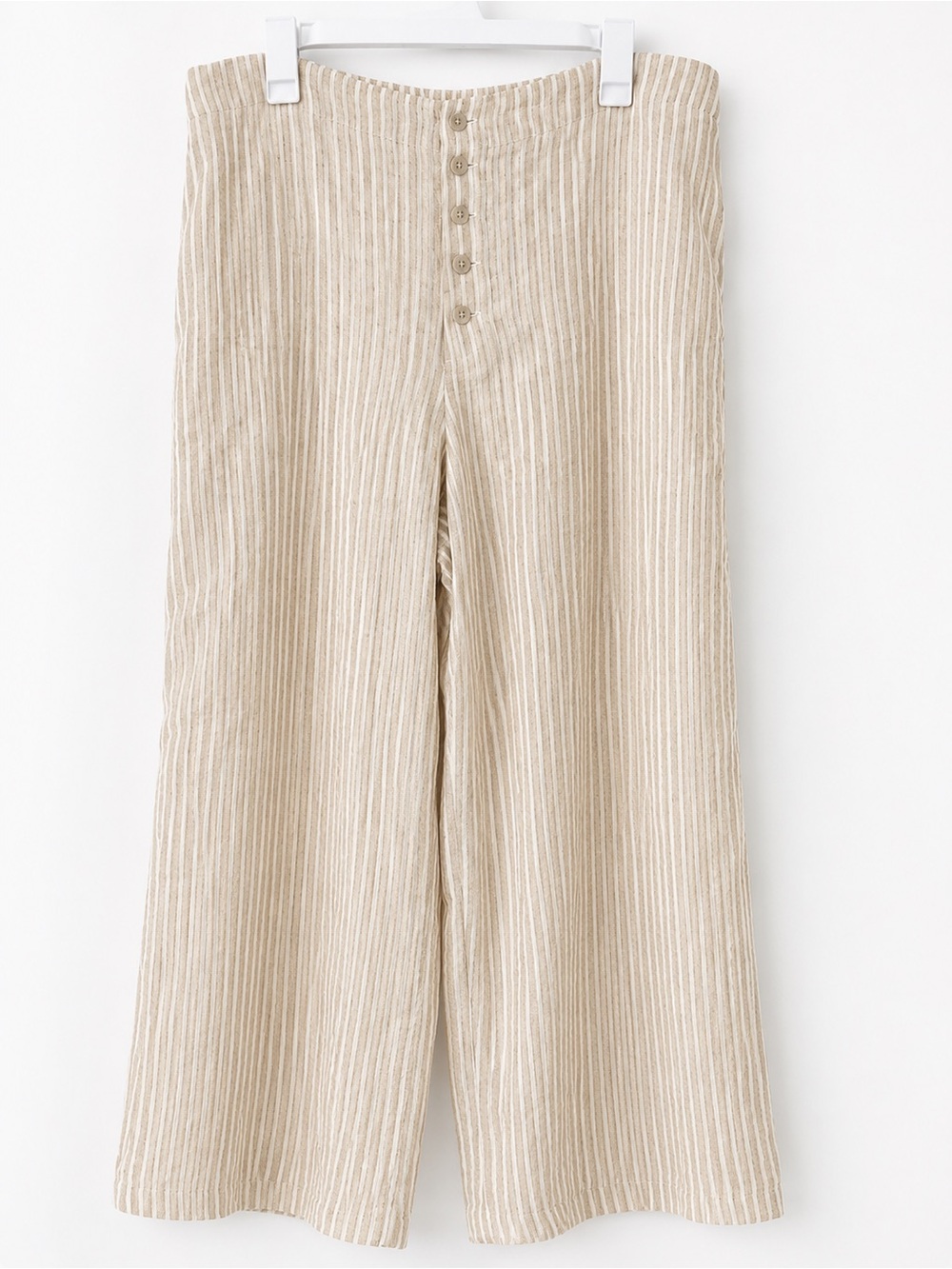 Universal Thread Beige & White Striped Linen Blend Pants – Size XXL